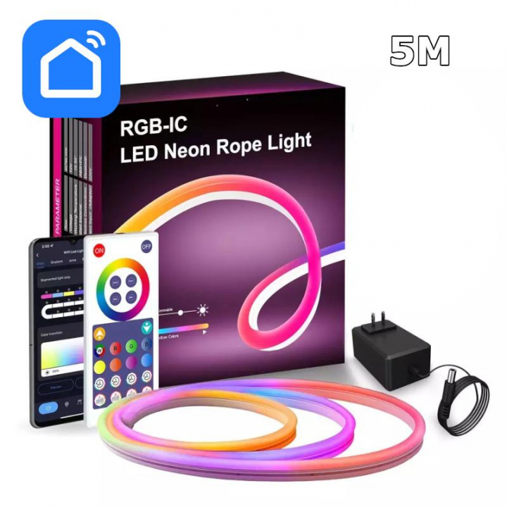 Fita Neon LED 5M RGBIC Inteligente Wi-Fi SmartLife